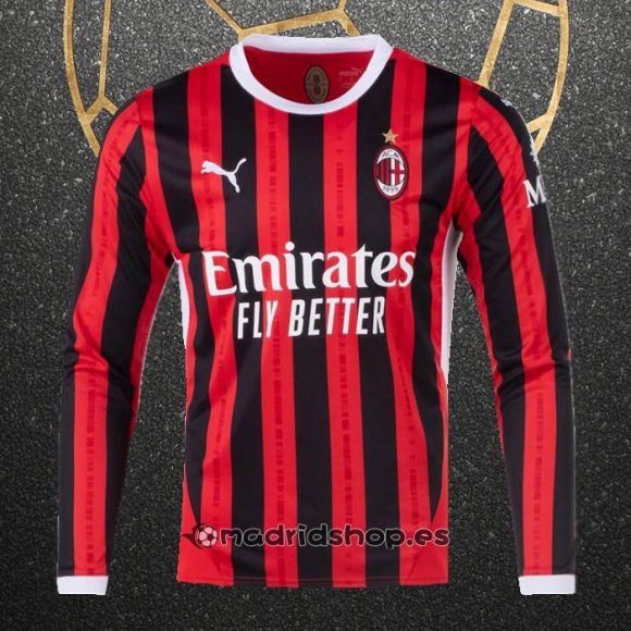 Camiseta AC Milan Primera Manga Larga 24-25