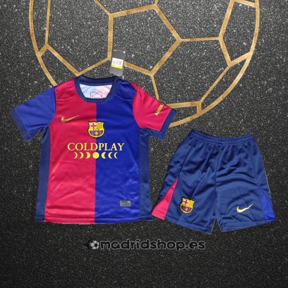 Camiseta Barcelona Coldplay Primera Nino 24-25