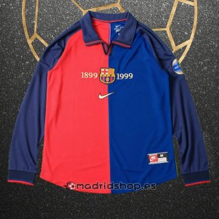 Camiseta Barcelona Primera 100 Aniversario Manga Larga Retro 1899-1999