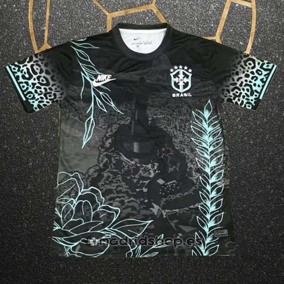 Tailandia Camiseta Brasil Jesus 2024-2025 Negro