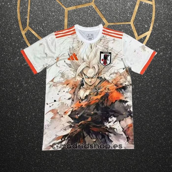 Tailandia Camiseta Japon Anime 25-26 Blanco y Naranja