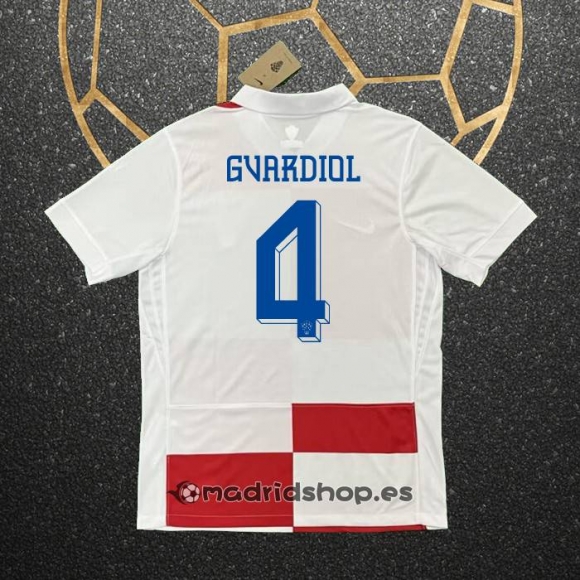 Camiseta Croacia Jugador Gvardiol Primera Eurocopa 2024