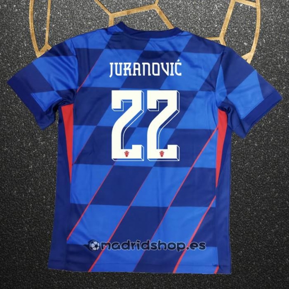 Camiseta Croacia Jugador Juranovic Segunda Eurocopa 2024