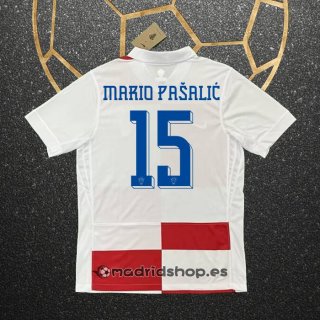 Camiseta Croacia Jugador Mario Pasalic Primera Eurocopa 2024