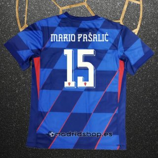Camiseta Croacia Jugador Mario Pasalic Segunda Eurocopa 2024