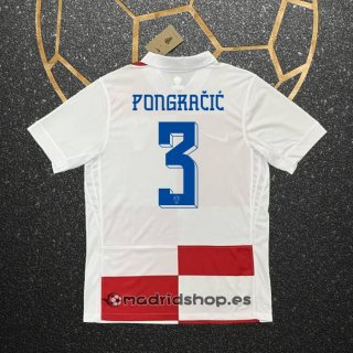 Camiseta Croacia Jugador Pongracic Primera Eurocopa 2024