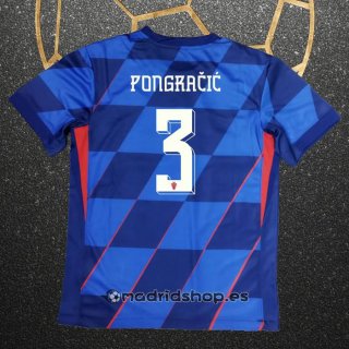 Camiseta Croacia Jugador Pongracic Segunda Eurocopa 2024