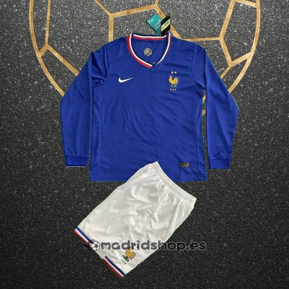 Camiseta Francia Primera Manga Larga Nino Eurocopa 2024