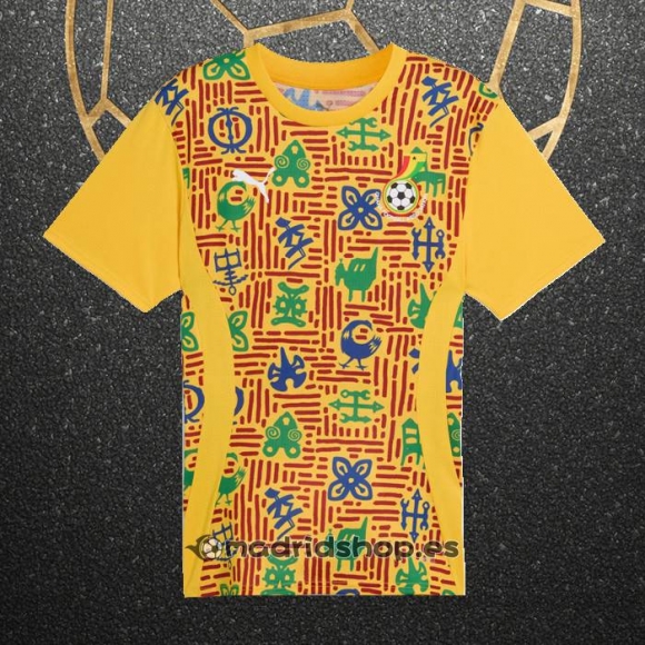 Camiseta Pre Partido del Ghana 2024 Amarillo