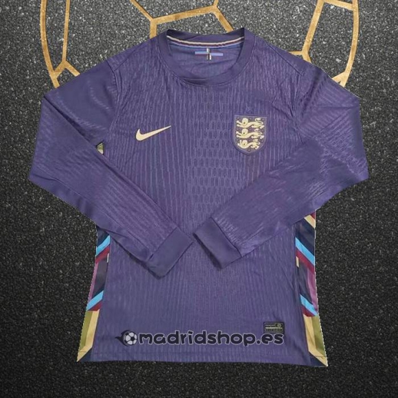 Camiseta Inglaterra Segunda Manga Larga Eurocopa 2024