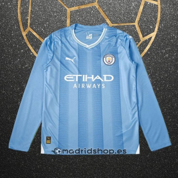 Camiseta Manchester City Primera Manga Larga 23-24