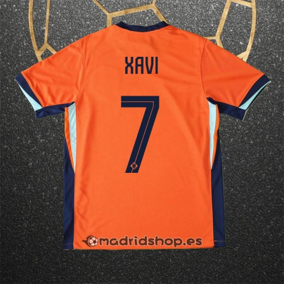 Camiseta Paises Bajos Jugador Xavi Primera Eurocopa 2024