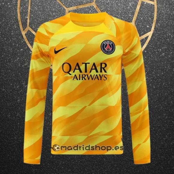 Camiseta Paris Saint-Germain Portero Manga Larga 23-24 Amarillo