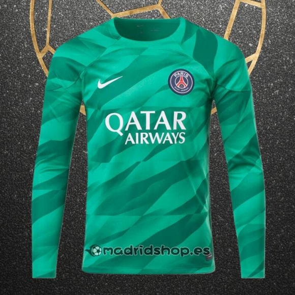 Camiseta Paris Saint-Germain Portero Manga Larga 23-24 Verde