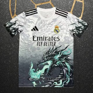 Tailandia Camiseta Real Madrid Dragon 24-25 Blanco Gris