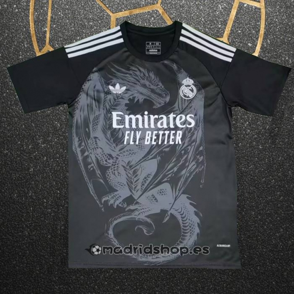 Tailandia Camiseta Real Madrid Dragon 24-25 Negro Gris