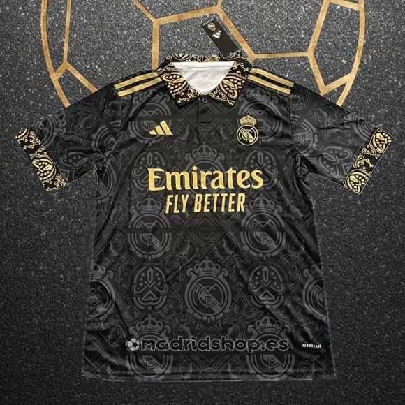 Tailandia Camiseta Real Madrid Dragon 24-25 Negro Oro