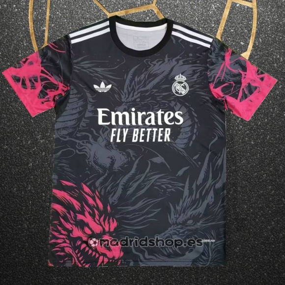 Tailandia Camiseta Real Madrid Dragon 24-25 Negro Rojo