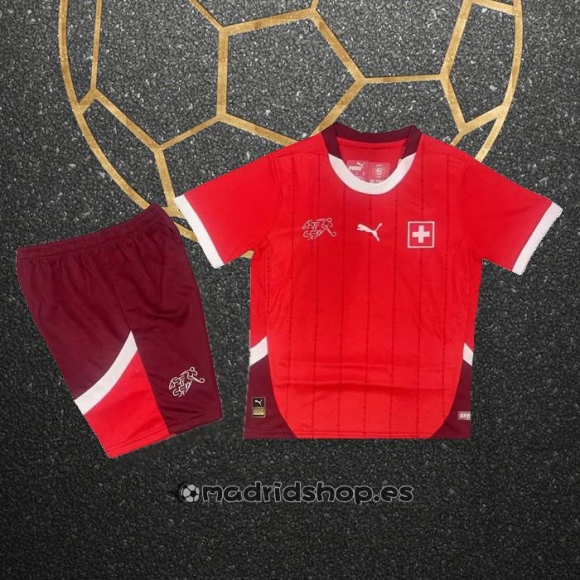 Camiseta Suiza Primera Nino Eurocopa 2024